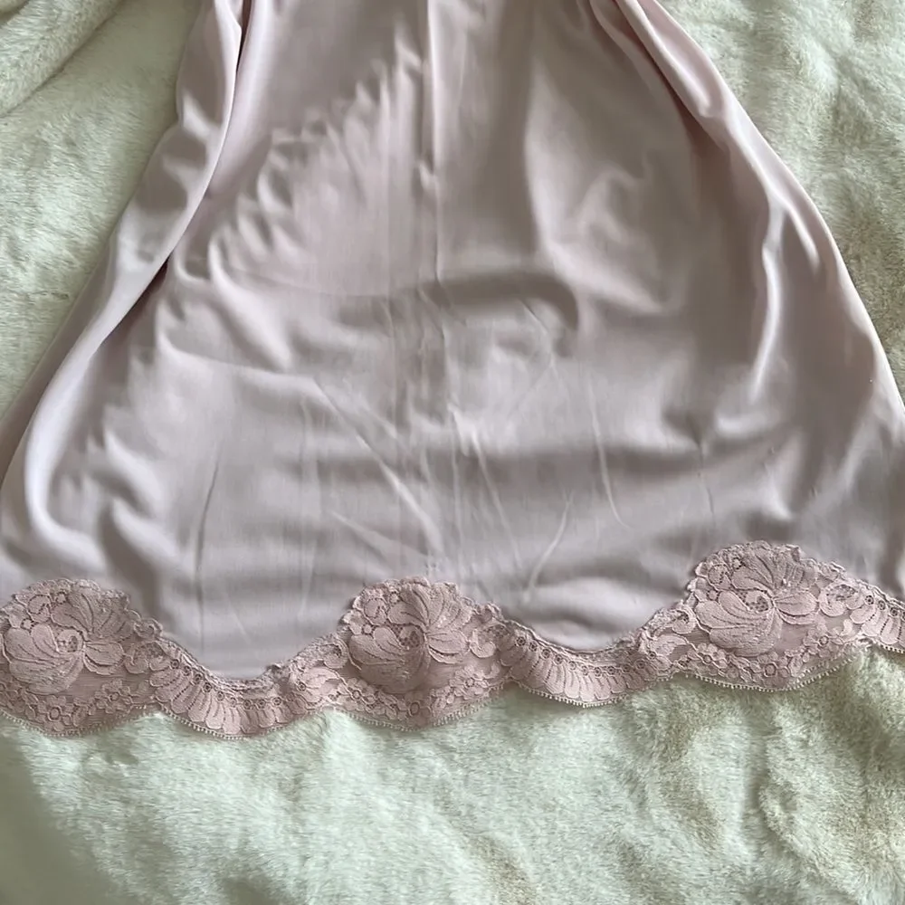 Vintage retro soft pink slip M - Picture 4 of 6